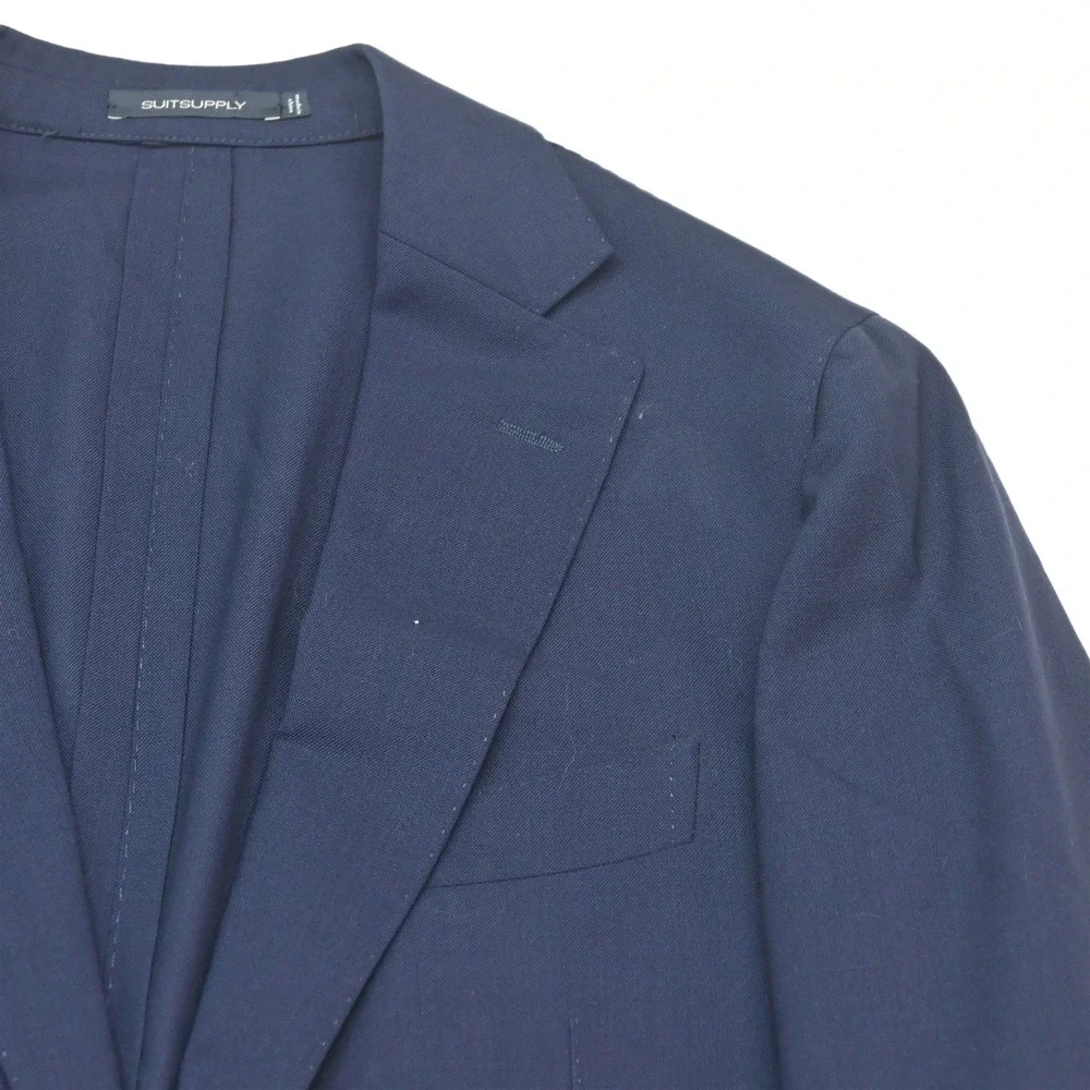 Suitsupply 40R 30x30 Navy Cerruti iTravel Havana Unstructured Summerweight Suit